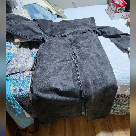 THE AUSTRALIAN OUTBACK COLLECTION EUC MENS SIZE MEDIUM DENIM DUSTER LONG COAT - Picture 10 of 10